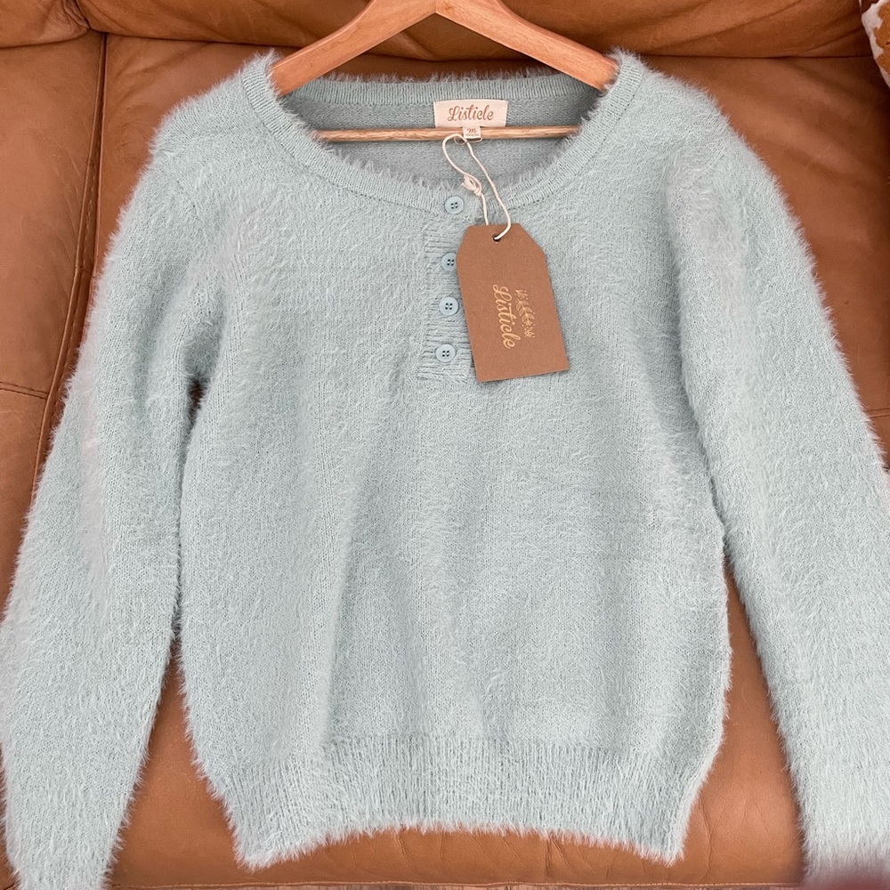 Soft green sea foam green sweater